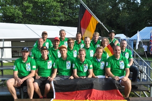 Das deutsche EM-Team kurz vor der offiziellen Eröffnung der Europameisterschaft in Genf.
